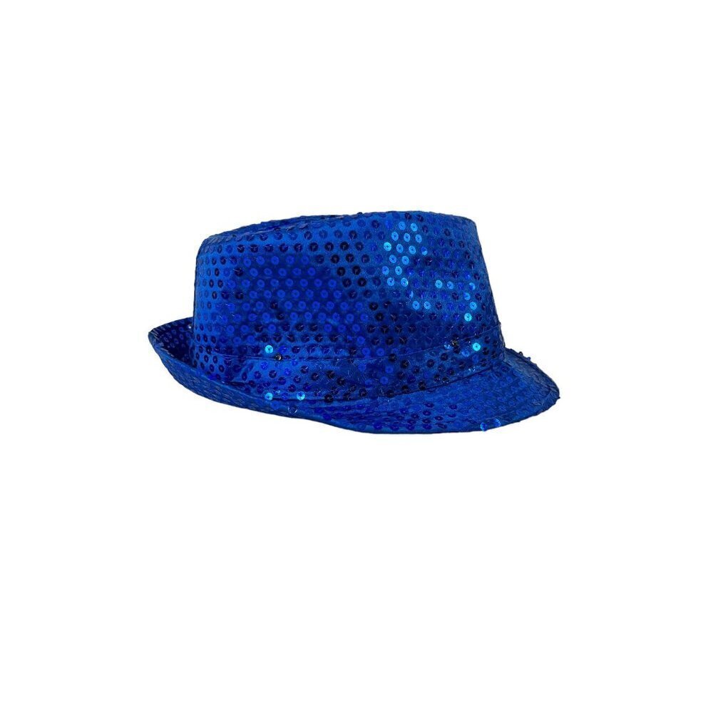 Blazing Blue Sequin Hat - Picture 6 of 10